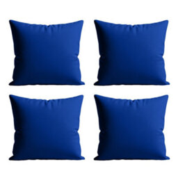 Waterproof Outdoor Garden Cushion Covers Patio Cushion Cover Cases Square Pack Of 4 Blue 60Cm X 60Cm - thumbnail 1