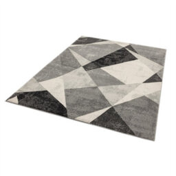 Grey Funky Modern Abstract Geometric Dining Room Bedroom & Living Room Rug-160Cm X 230Cm - thumbnail 5
