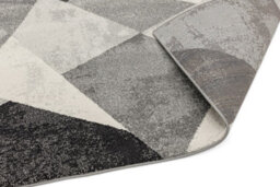 Grey Funky Modern Abstract Geometric Dining Room Bedroom & Living Room Rug-160Cm X 230Cm - thumbnail 7