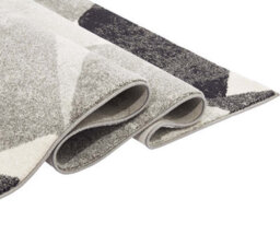 Grey Funky Modern Abstract Geometric Dining Room Bedroom & Living Room Rug-160Cm X 230Cm - thumbnail 6