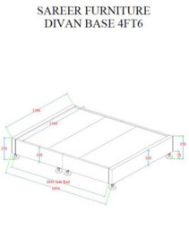 Sareer Furniture Divan Bed Base, Grey Velvet - thumbnail 7