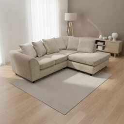 Abakus Direct Jumbo Chenille Corner Sofa In Taupe Right Facing With Plush Chaise Extension - thumbnail 6