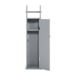 Living And Home Grey Wooden Freestanding Paper Roll Holder Bathroom Cabinet - thumbnail 4