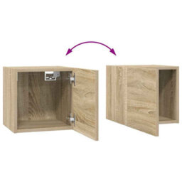 Berkfield Modern 8 Piece Tv Cabinet Set Sonoma Oak Engineered Wood - thumbnail 9