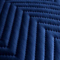 Ameha Navy Blue Embossed Velvet Cushion Cover Pack Of 4, Soft Anti Allergic Zip Closure, 18X18 Inch - thumbnail 7