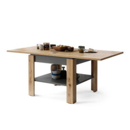 Heze Furniture Leo Modern Extending Coffee Table - Artisan Oak & Anthracite - thumbnail 2
