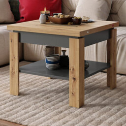 Heze Furniture Leo Modern Extending Coffee Table - Artisan Oak & Anthracite - thumbnail 3