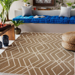 RugsX Flat 48956265 Sisal Carpet Geometric - Natural Beige Straw Color, String 140X200 Cm - thumbnail 1