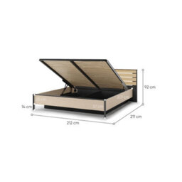 Arte Elegant Enna 2 Ottoman Bed Eu Super King - Spacious Luxury With Ample Storage 2120mm X 920mm X 2110mm - thumbnail 5