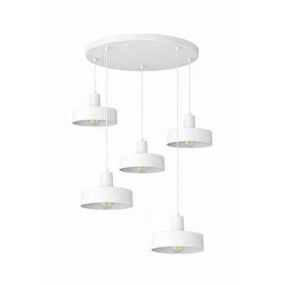 Luminosa Lighting Luminosa Velyo Cluster Pendant Ceiling Light White 5X E27 - image 1