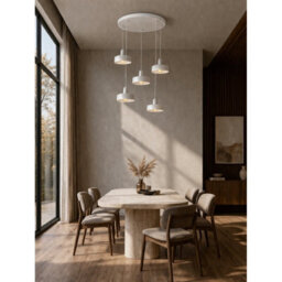 Luminosa Lighting Luminosa Velyo Cluster Pendant Ceiling Light White 5X E27 - thumbnail 3