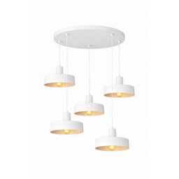Luminosa Lighting Luminosa Velyo Cluster Pendant Ceiling Light White 5X E27 - thumbnail 2