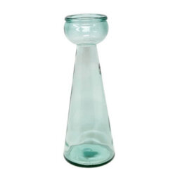 Verano Spanish Ceramics Recycled Glass Clear Home Décor Candle Holders (H) 40Cm