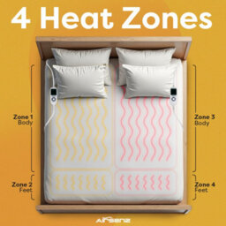 Airsenz Comfort Fleece Fully Fitted Double Electric Blanket With Dual Controls - 9 Heat Settings And 12 Hour Timer - thumbnail 2