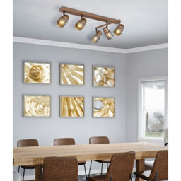 Luminosa Lighting Luminosa Satella Ceiling Spotlight Bar Coffee Colored Matt 5X E14 - thumbnail 7