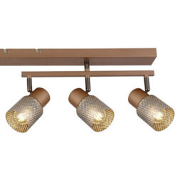 Luminosa Lighting Luminosa Satella Ceiling Spotlight Bar Coffee Colored Matt 5X E14 - thumbnail 5