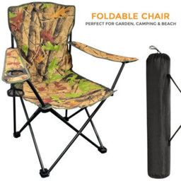 1X Folding Outdoor Chair Camping Garden Fishing Seat Lightweight Portable Foldable