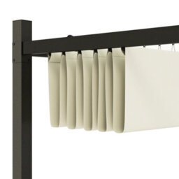 Outsunny 3 X 3(M) Pergola With Retractable Roof, 80mm Metal Column, White - thumbnail 8
