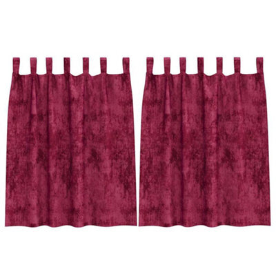 Berkfield Classic Curtain With Curtains 2 Pcs Wine Red 140 X 140 Cm Velvet
