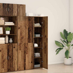 Berkfield Highboard Old Wood 70X42.5X185 Cm Engineered Wood - thumbnail 4