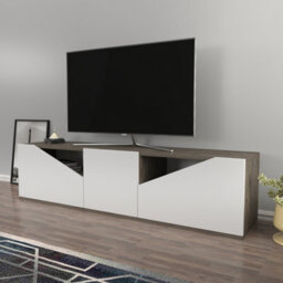 Decorotika Carson Tv Stand Tv Unit For Tv's Up To 72 Inch Wenge White - thumbnail 3