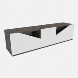 Decorotika Carson Tv Stand Tv Unit For Tv's Up To 72 Inch Wenge White - thumbnail 4