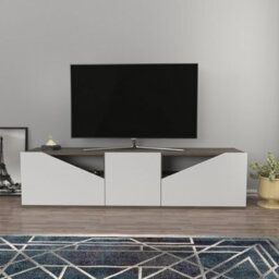 Decorotika Carson Tv Stand Tv Unit For Tv's Up To 72 Inch Wenge White - thumbnail 1