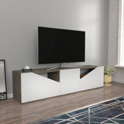 Decorotika Carson Tv Stand Tv Unit For Tv's Up To 72 Inch Wenge White - thumbnail 2