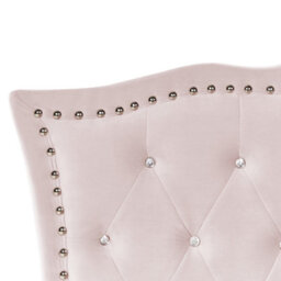 Beliani Bed Velvet Metz 90 X 200 Cm (Eu Single) Pastel Pink - thumbnail 6