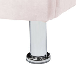 Beliani Bed Velvet Metz 90 X 200 Cm (Eu Single) Pastel Pink - thumbnail 8