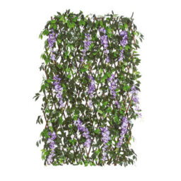 Faux Wisteria Trellis - Uv & Weather Resistant Realistic Artificial Flower Garden Wall Or Fence Decoration - Measures H180 X W60Cm - thumbnail 2