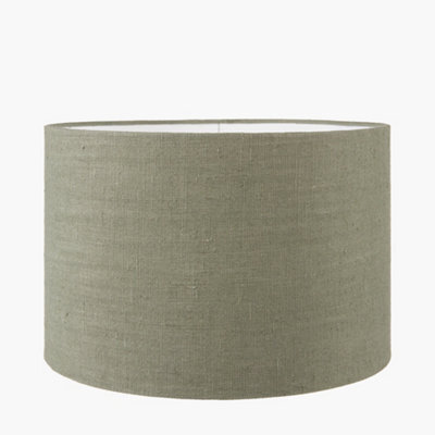 Pacific Lifestyle 40Cm Sage Green Linen Drum Cylinder Lampshade - image 1