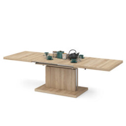 Heze Furniture Astrid 80 - 2 In 1 Extending Coffee / Dining Table - Sonoma Oak - thumbnail 8