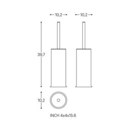 Cosmic Toilet Brush, Freestanding, Brown, Award-Winning Design, Geyser Collection - thumbnail 7