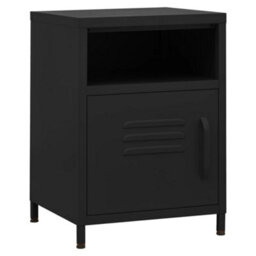 Vidaxl Nightstand Black 35X35X51 Cm Steel - thumbnail 2