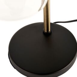 Edinburgh Cylinder Matt Black Antique Brass Effect Table Lamp - thumbnail 5
