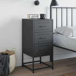 Berkfield Bedside Cabinet Anthracite 36X39X78 Cm Steel - thumbnail 3
