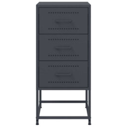 Berkfield Bedside Cabinet Anthracite 36X39X78 Cm Steel - thumbnail 6