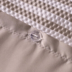 OHS Stripe Duvet Cover Hotel Bedding Set Waffle Embossed Quilt, Natural - Double - thumbnail 4