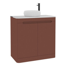 Royal Bathrooms Venice 800mm Terracotta Clay Freestanding Bathroom Countertop Vanity Unit 2 Door With Milan Basin - thumbnail 7