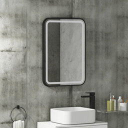 Royal Bathrooms Luna 500 X 700mm Black Led Framed Bathroom Led Mirror With Demister Pad & Touch Sensor - thumbnail 3