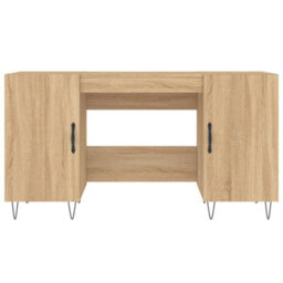 Berkfield Desk Sonoma Oak 140X50X75 Cm Engineered Wood - thumbnail 6