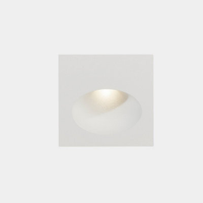 Luminosa Lighting Luminosa Bat Outdoor Led Recessed Wall Light Square White Ip65 2.2W 2700K