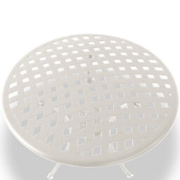 Homeology Oshowa Garden And Patio White Cast Aluminium Bistro Table - thumbnail 3