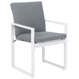Beliani Set Of 2 Garden Chairs With Cushions Pancole Fabric Grey - thumbnail 5