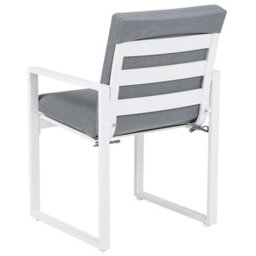 Beliani Set Of 2 Garden Chairs With Cushions Pancole Fabric Grey - thumbnail 7