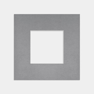 Ak Frames 10X10 Mid Grey Picture Mounts To Fit 5X5 Aperture Size - Mount Board Only (No Frame Included) - image 1