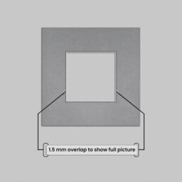 Ak Frames 10X10 Mid Grey Picture Mounts To Fit 5X5 Aperture Size - Mount Board Only (No Frame Included) - thumbnail 4