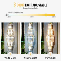 Vrygle 20X78Cm Modern Led Wall Lamp Living Room Crystal Wall Light Bedroom Bedside Wall Sconce - thumbnail 3