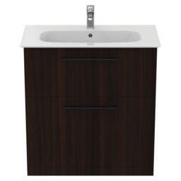 Ideal Standard I.life A Matt Coffee Brown Oak Effect Freestanding Vanity Unit & Basin Set With 2 Black Handle (W)840mm (H)853mm - thumbnail 4